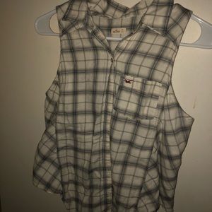 Plaid hollister vest